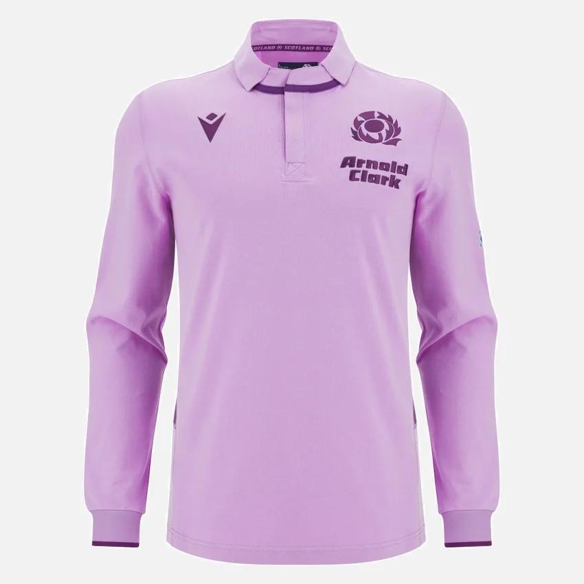 Camisa de manguitos de algodón para partidos fuera de casa de la selección escocesa de rugby 2025/26 Camisa de manguitos de algodón para partidos fuera de casa de la selección escocesa de rugby 2025/26
