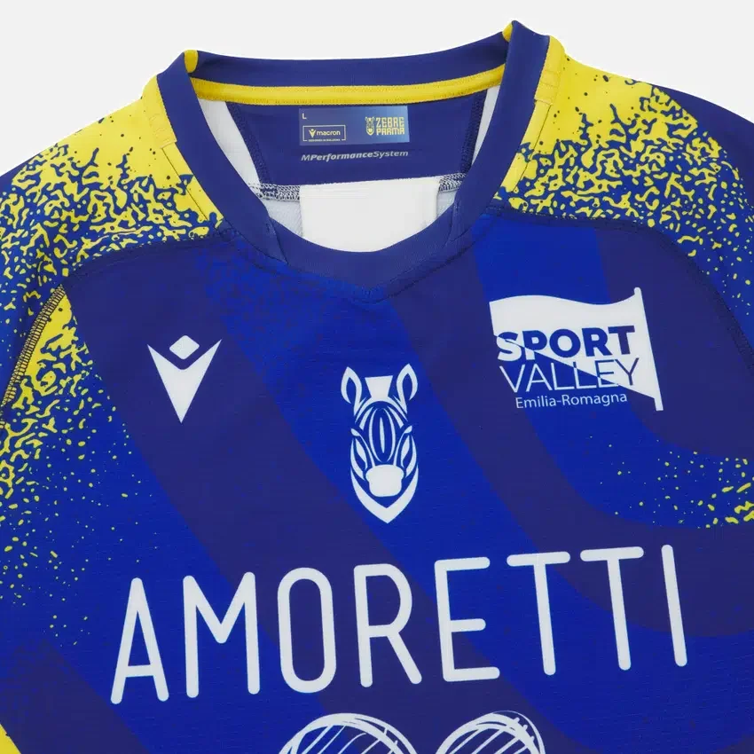 Camisas auténticas de local para adultos del Zebre Parma 2025/26 Camisas auténticas de local para adultos del Zebre Parma 2025/26