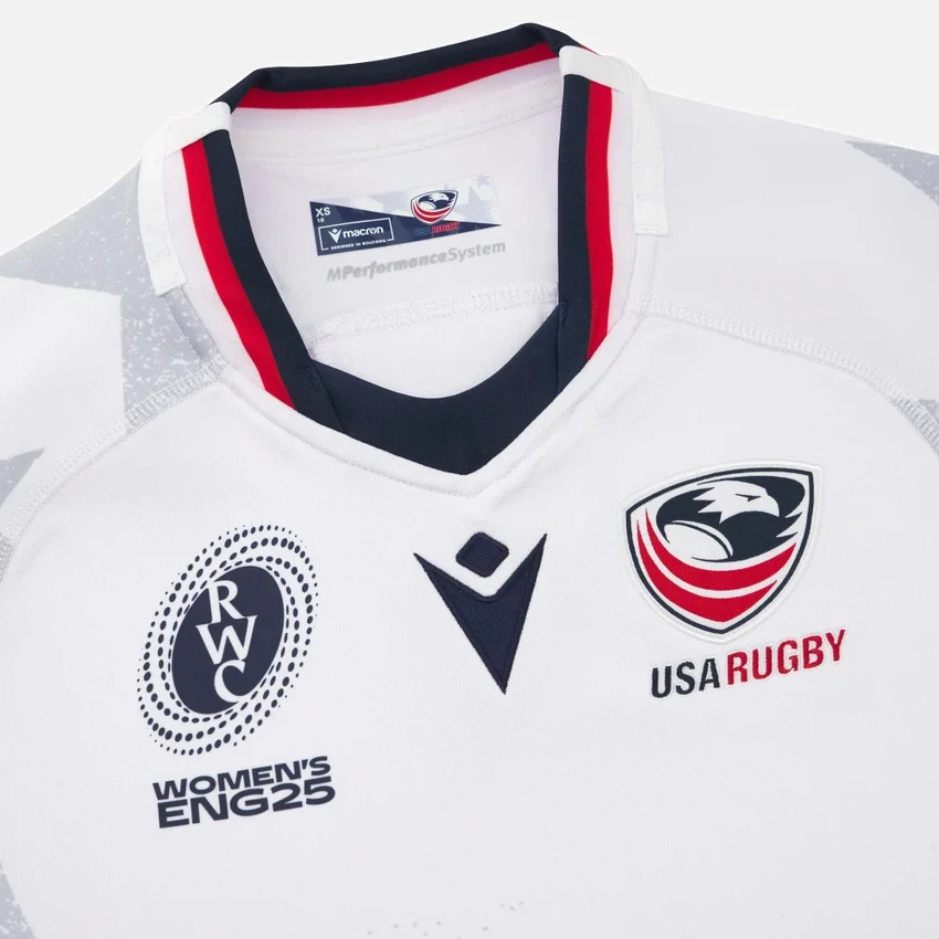 Camisas auténticas de visitante de la selección femenina de rugby de EE. UU. para la WRWC 2025 Camisas auténticas de visitante de la selección femenina de rugby de EE. UU. para la WRWC 2025