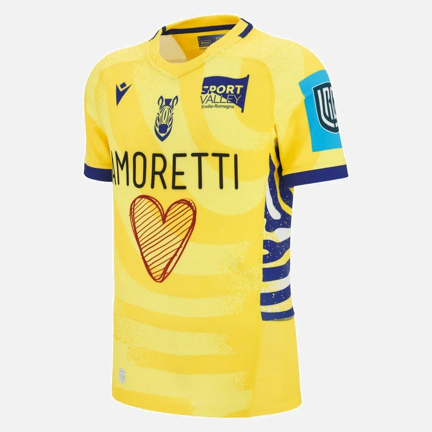 Camisas auténticas de visitante para adultos del Zebre Parma 2025/26 Camisas auténticas de visitante para adultos del Zebre Parma 2025/26