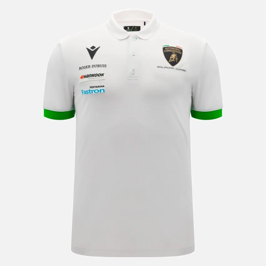 Camisas blancas para hombres de Automobili Lamborghini Squadra Corse Camisas blancas para hombres de Automobili Lamborghini Squadra Corse