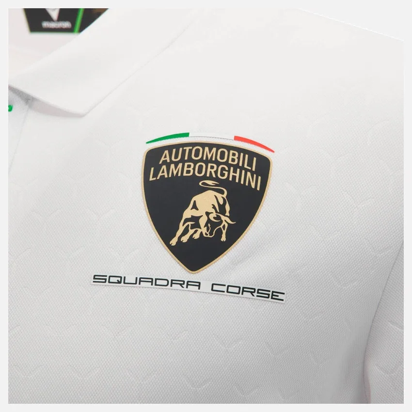 Camisas blancas para hombres de Automobili Lamborghini Squadra Corse Camisas blancas para hombres de Automobili Lamborghini Squadra Corse