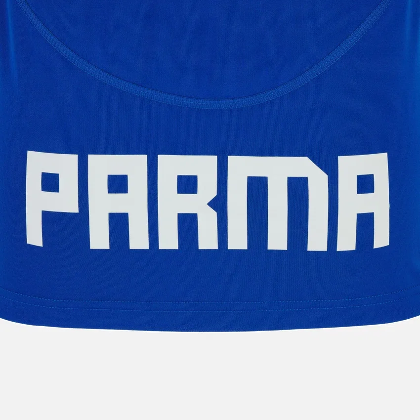 Camisas de entrenamiento junior Zebre Parma 2025/26 azul real/amarilla Camisas de entrenamiento junior Zebre Parma 2025/26 azul real/amarilla