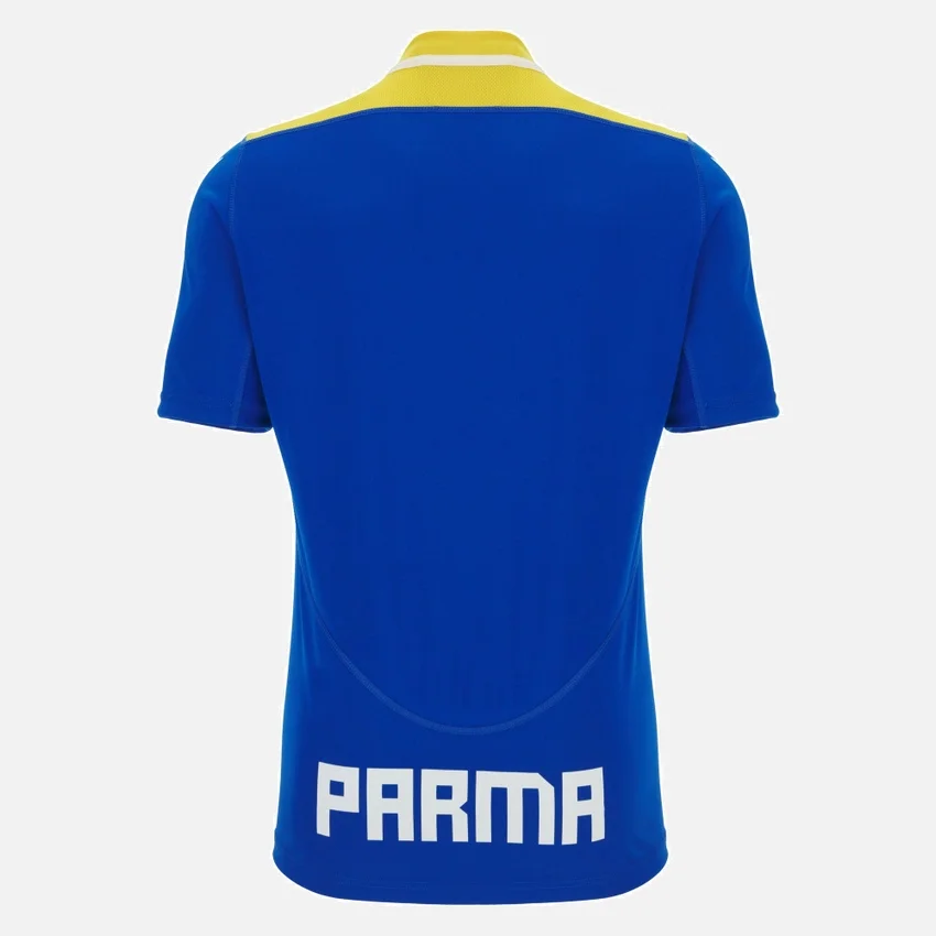 Camisas de entrenamiento para adultos Zebre Parma 2025/26 azul real/amarilla Camisas de entrenamiento para adultos Zebre Parma 2025/26 azul real/amarilla