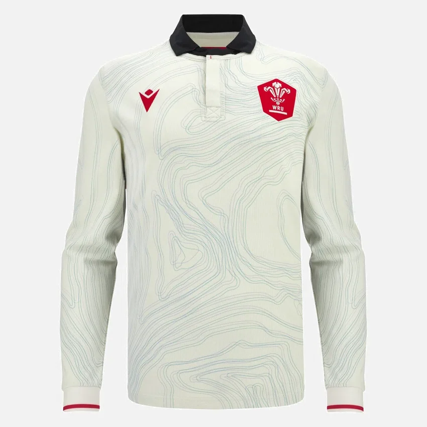 Camisas de manguitos largos para partidos fuera de casa de la selección galesa de rugby 2025/26 Camisas de manguitos largos para partidos fuera de casa de la selección galesa de rugby 2025/26