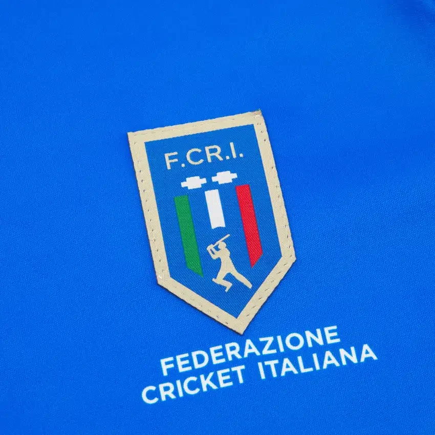 Camisas de partido con manguitos de la Federación Italiana de Críquet para la Copa del Mundo 2026 Camisas de partido con manguitos de la Federación Italiana de Críquet para la Copa del Mundo 2026