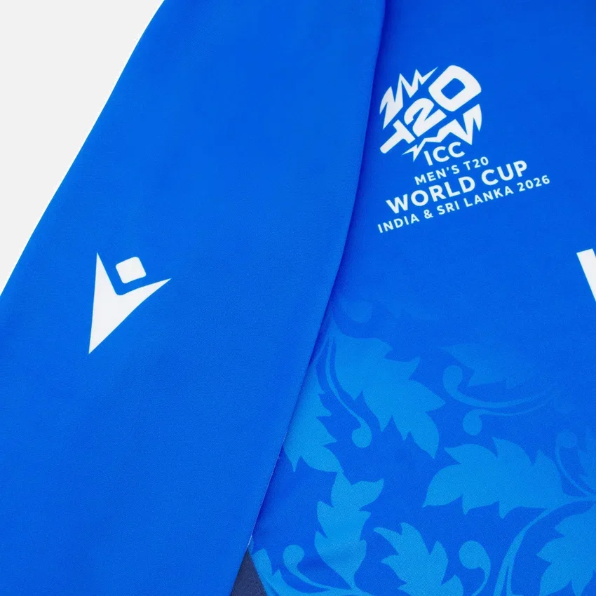 Camisas de partido con manguitos de la Federación Italiana de Críquet para la Copa del Mundo 2026 Camisas de partido con manguitos de la Federación Italiana de Críquet para la Copa del Mundo 2026