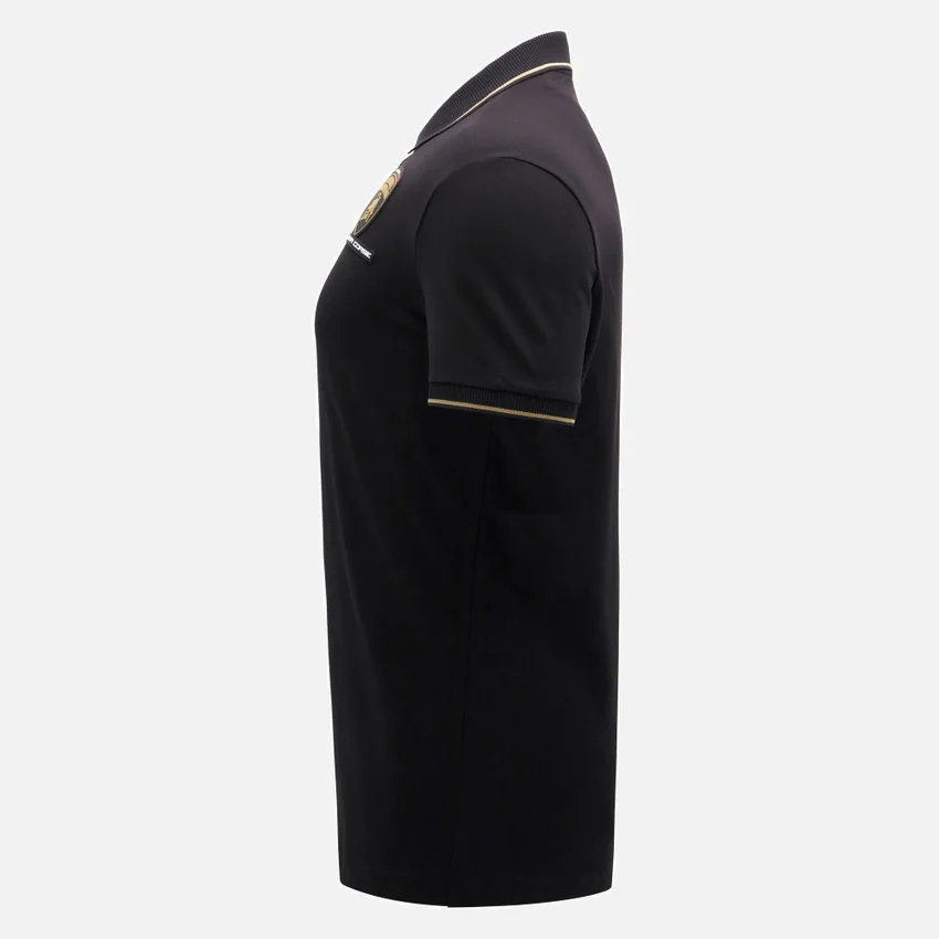 Camisas negras para hombre de Automobili Lamborghini Squadra Corse Camisas negras para hombre de Automobili Lamborghini Squadra Corse