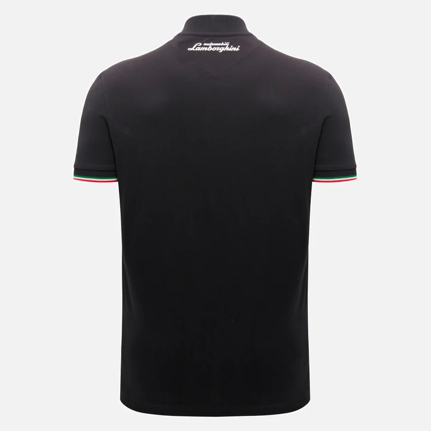 Camisas negras para hombre de Automobili Lamborghini Squadra Corse Camisas negras para hombre de Automobili Lamborghini Squadra Corse