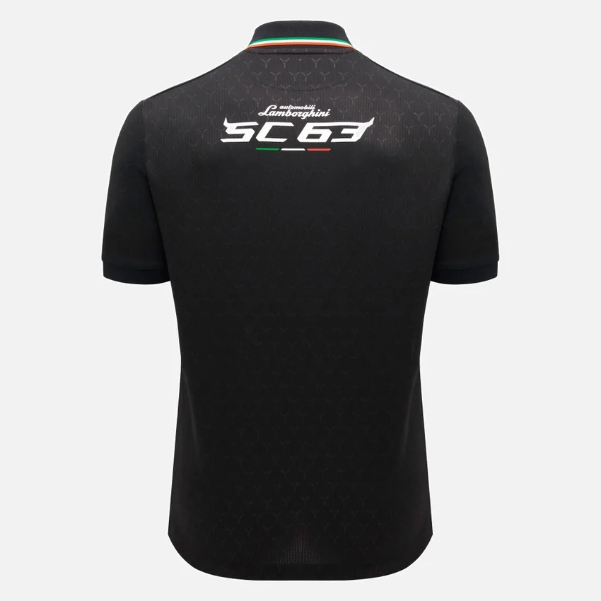 Camisas negras para hombre de Automobili Lamborghini Squadra Corse Camisas negras para hombre de Automobili Lamborghini Squadra Corse