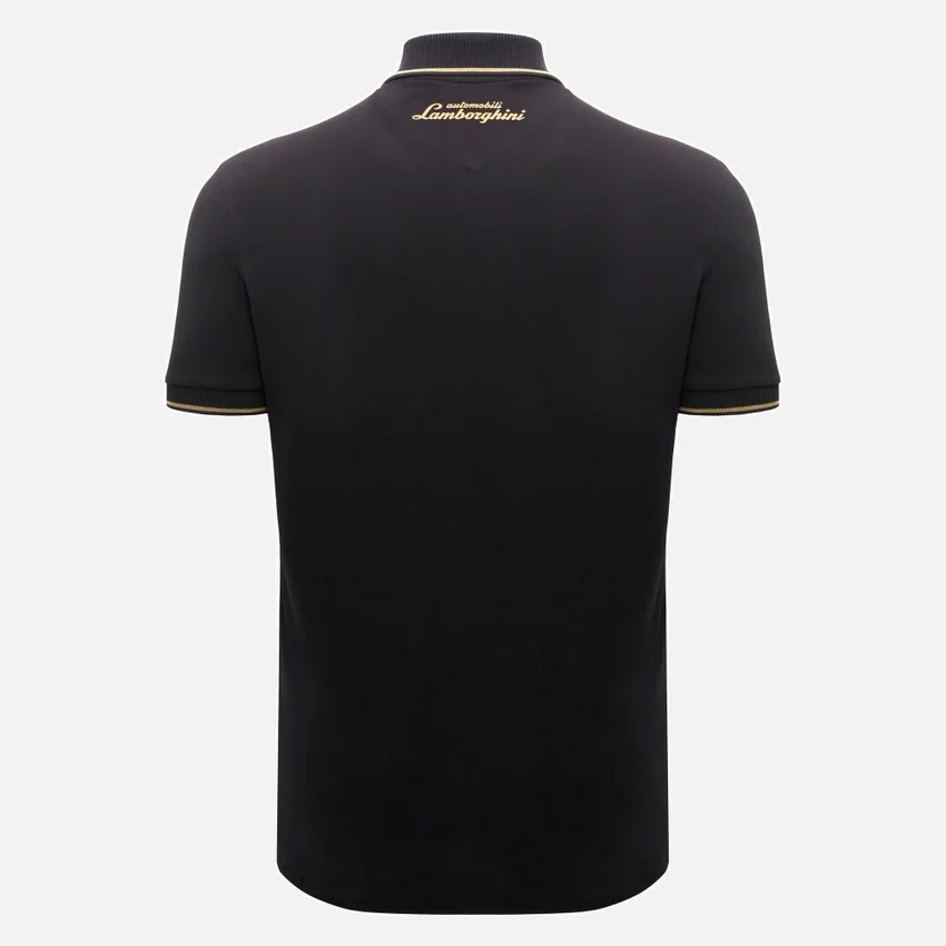 Camisas negras para hombre de Automobili Lamborghini Squadra Corse Camisas negras para hombre de Automobili Lamborghini Squadra Corse