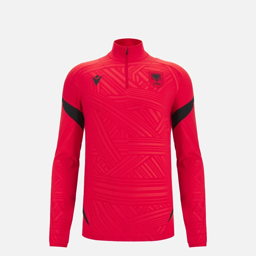 Camiseta con cremallera de 1/4 de la selección nacional de Albania FSHF 2026/27 Junior Camiseta con cremallera de 1/4 de la selección nacional de Albania FSHF 2026/27 Junior