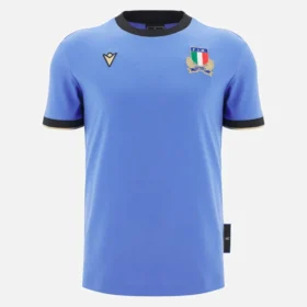 Camiseta de algodón acanalado Italia Rugby 2025/26 Línea para aficionados