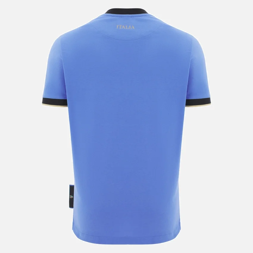 Camiseta de algodón acanalado Italia Rugby 2025/26 Línea para aficionados Camiseta de algodón acanalado Italia Rugby 2025/26 Línea para aficionados
