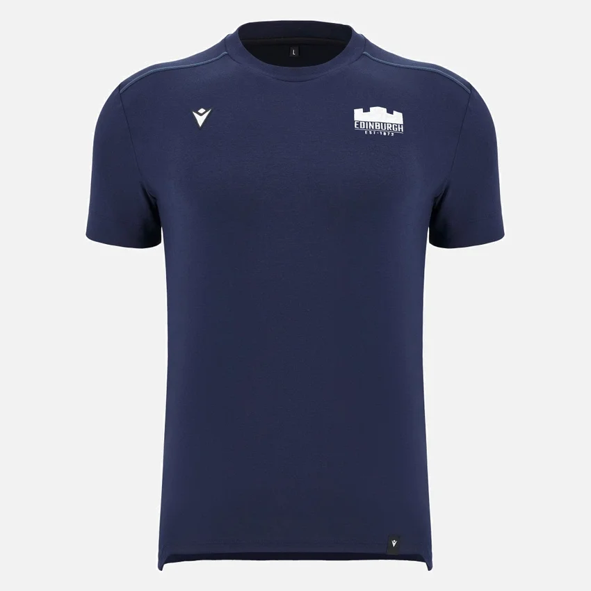 Camiseta de algodón azul marino Edinburgh Rugby 2025/26 Camiseta de algodón azul marino Edinburgh Rugby 2025/26