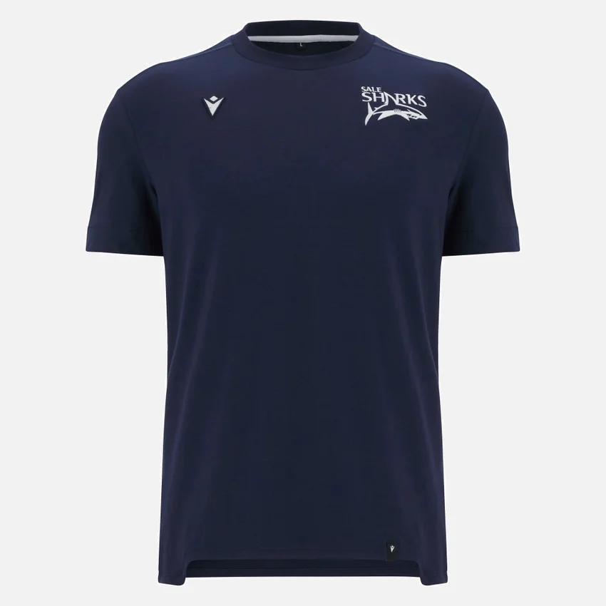 Camiseta de algodón azul marino Sale Sharks 2025/26 Camiseta de algodón azul marino Sale Sharks 2025/26