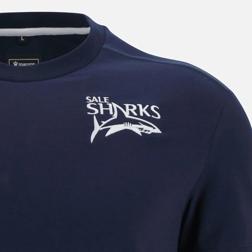 Camiseta de algodón azul marino Sale Sharks 2025/26 Camiseta de algodón azul marino Sale Sharks 2025/26