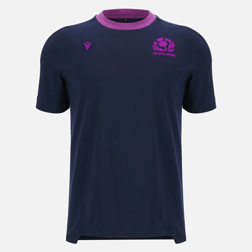 Camiseta de algodón azul marino Scottish Rugby 2025/26 Camiseta de algodón azul marino Scottish Rugby 2025/26