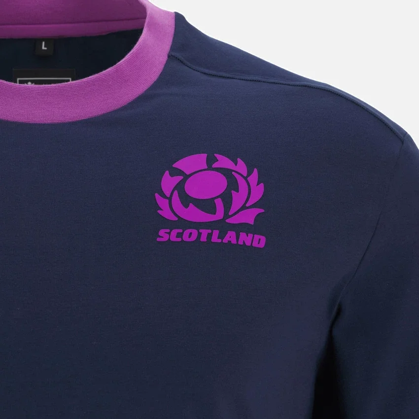 Camiseta de algodón azul marino Scottish Rugby 2025/26 Camiseta de algodón azul marino Scottish Rugby 2025/26