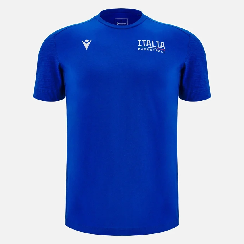 Camiseta de algodón de viaje para jugadores adultos Italbasket 2025/26 Camiseta de algodón de viaje para jugadores adultos Italbasket 2025/26