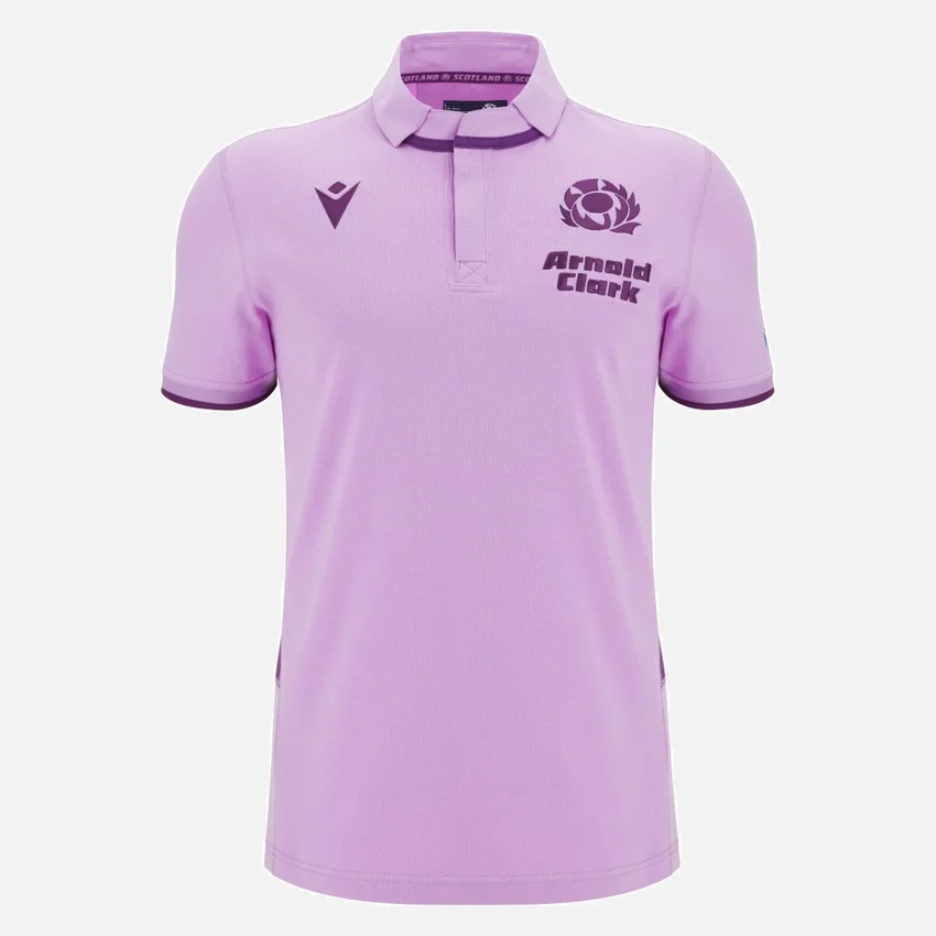 Camiseta de algodón de visitante de Scottish Rugby 2025/26 con manguitos Camiseta de algodón de visitante de Scottish Rugby 2025/26 con manguitos