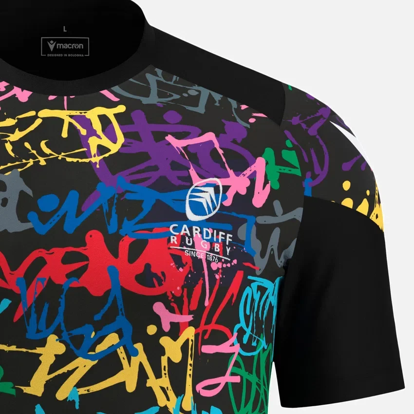 Camiseta de entrenamiento Cardiff Rugby 2025/26 Graffiti Camiseta de entrenamiento Cardiff Rugby 2025/26 Graffiti