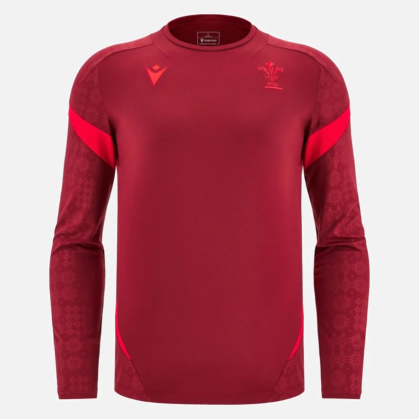 Camiseta de entrenamiento de manguitos Welsh Rugby 2025/26 en rojo intenso Camiseta de entrenamiento de manguitos Welsh Rugby 2025/26 en rojo intenso