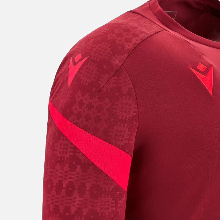 Camiseta de entrenamiento de manguitos Welsh Rugby 2025/26 en rojo intenso Camiseta de entrenamiento de manguitos Welsh Rugby 2025/26 en rojo intenso