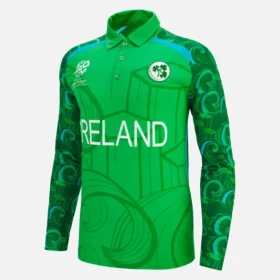 Camiseta de partido de manga larga T-20 del equipo de críquet de Irlanda para la Copa del Mundo 2026