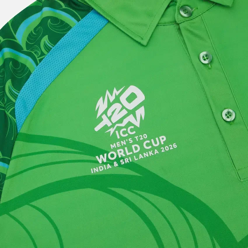 Camiseta de partido de manguitos largos para jóvenes del equipo de críquet de Irlanda T-20 para la Copa del Mundo 2026 Camiseta de partido de manguitos largos para jóvenes del equipo de críquet de Irlanda T-20 para la Copa del Mundo 2026