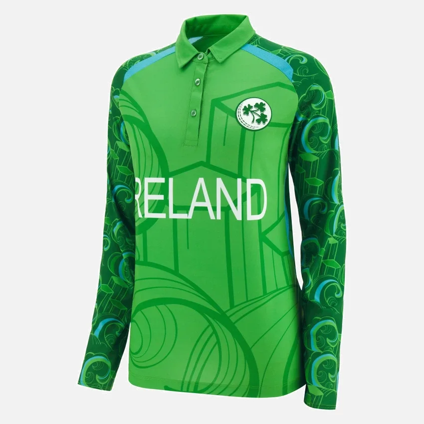 Camiseta de partido de manguitos T-20 para mujer del equipo de críquet de Irlanda 2026/28 Camiseta de partido de manguitos T-20 para mujer del equipo de críquet de Irlanda 2026/28