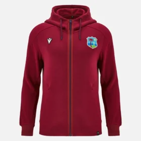 Camiseta de viaje con cremallera completa para adultos West Indies Cricket 2025/26