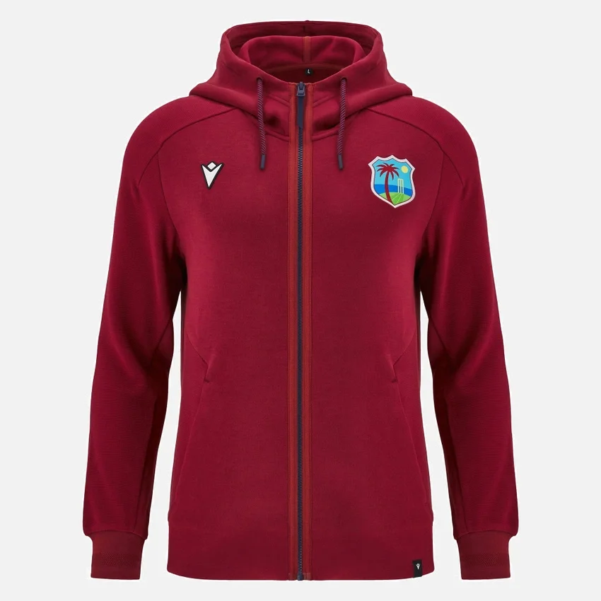 Camiseta de viaje con cremallera completa para adultos West Indies Cricket 2025/26 Camiseta de viaje con cremallera completa para adultos West Indies Cricket 2025/26