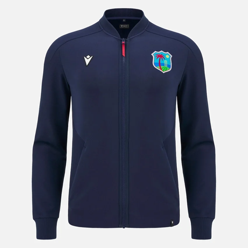 Camiseta de viaje con cremallera completa para adultos West Indies Cricket 2025/26 Camiseta de viaje con cremallera completa para adultos West Indies Cricket 2025/26