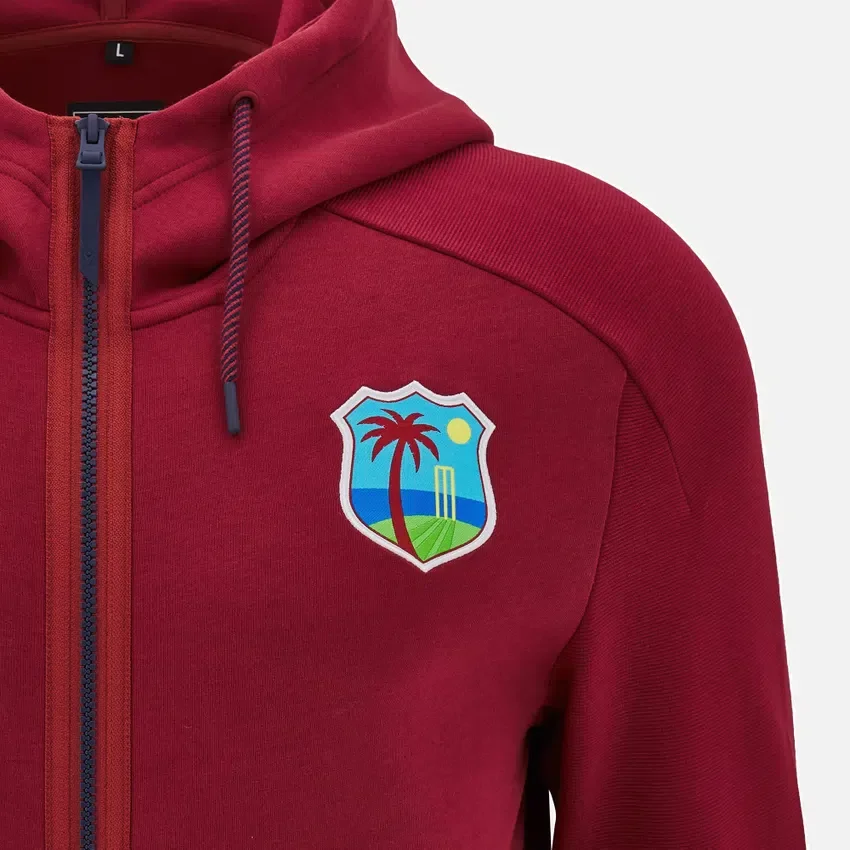 Camiseta de viaje con cremallera completa para adultos West Indies Cricket 2025/26 Camiseta de viaje con cremallera completa para adultos West Indies Cricket 2025/26