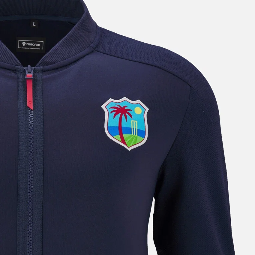 Camiseta de viaje con cremallera completa para adultos West Indies Cricket 2025/26 Camiseta de viaje con cremallera completa para adultos West Indies Cricket 2025/26