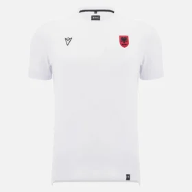Camiseta deportiva blanca de estilo Athleisure de la selección nacional de Albania FSHF 2026/27 para hombre