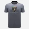 Camiseta deportiva gris para hombre de Automobili Lamborghini Squadra Corse Camiseta deportiva gris para hombre de Automobili Lamborghini Squadra Corse