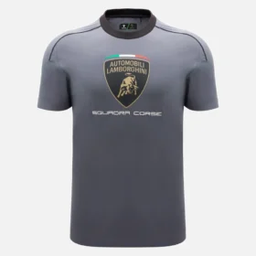 Camiseta deportiva gris para hombre de Automobili Lamborghini Squadra Corse