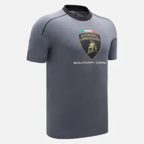 Camiseta deportiva gris para hombre de Automobili Lamborghini Squadra Corse