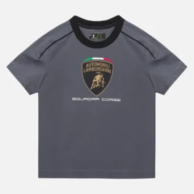 Camiseta deportiva gris para niños de Automobili Lamborghini Squadra Corse