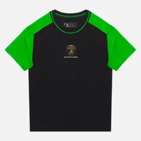 Camiseta deportiva infantil negra de Automobili Lamborghini Squadra Corse