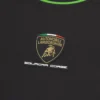 Camiseta deportiva infantil negra de Automobili Lamborghini Squadra Corse Camiseta deportiva infantil negra de Automobili Lamborghini Squadra Corse
