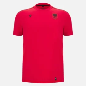Camiseta deportiva roja de estilo Athleisure de la selección nacional de Albania FSHF 2026/27 para hombre