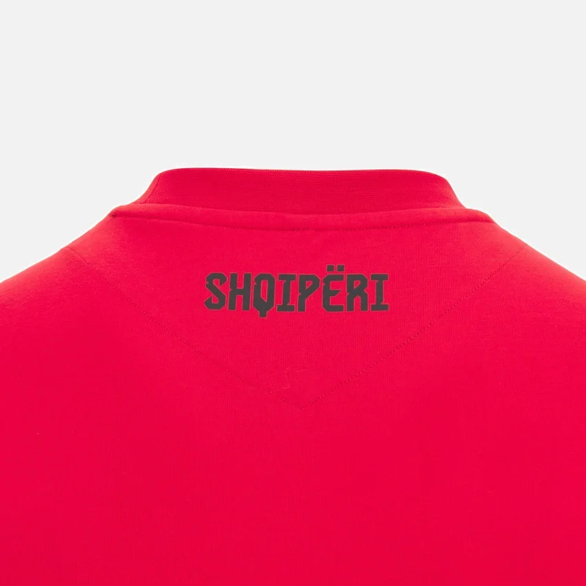 Camiseta deportiva roja de la selección nacional de Albania FSHF 2026/27 Athleisure para jóvenes Camiseta deportiva roja de la selección nacional de Albania FSHF 2026/27 Athleisure para jóvenes
