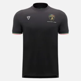 Camiseta deportiva tricolor negra para hombre de Automobili Lamborghini Squadra Corse
