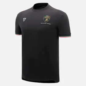 Camiseta deportiva tricolor negra para hombre de Automobili Lamborghini Squadra Corse