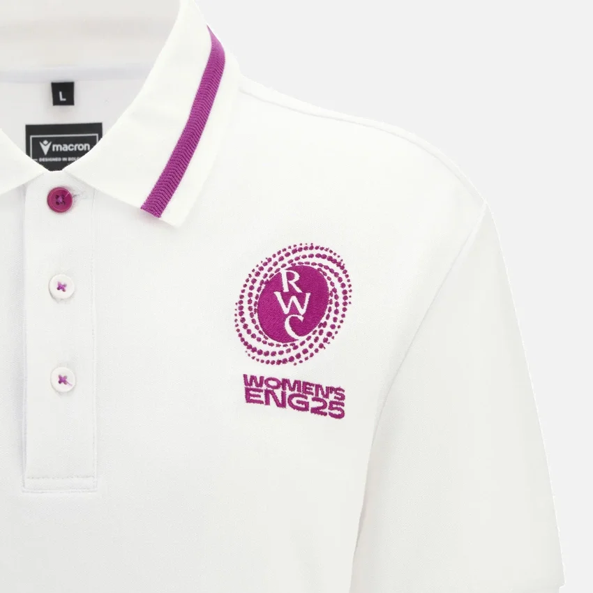 Camiseta polo de mujer Athleisure de la Copa del Mundo de Rugby Femenino 2025 Camiseta polo de mujer Athleisure de la Copa del Mundo de Rugby Femenino 2025