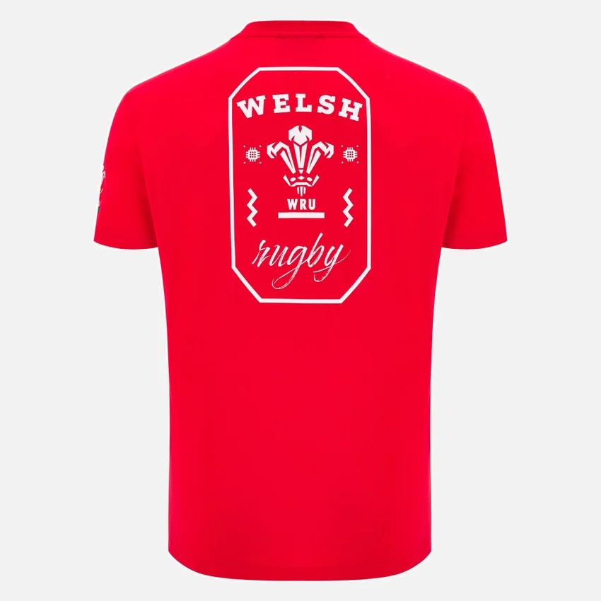 Camiseta roja de aficionado del Welsh Rugby 2025/26 Camiseta roja de aficionado del Welsh Rugby 2025/26