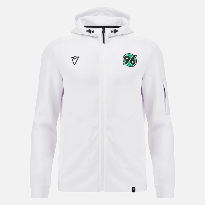 Chaqueta Athleisure Anthem del Hannover 96 2025/26 en color blanco Chaqueta Athleisure Anthem del Hannover 96 2025/26 en color blanco